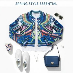 Unbranded Multicolor Lightweight Zip Jacket – Size Small